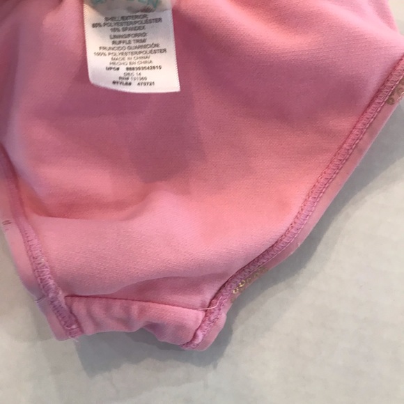 Jantzen pink and gold heart child’s bikini. Size 4 Previously loved. - Picture 7 of 8
